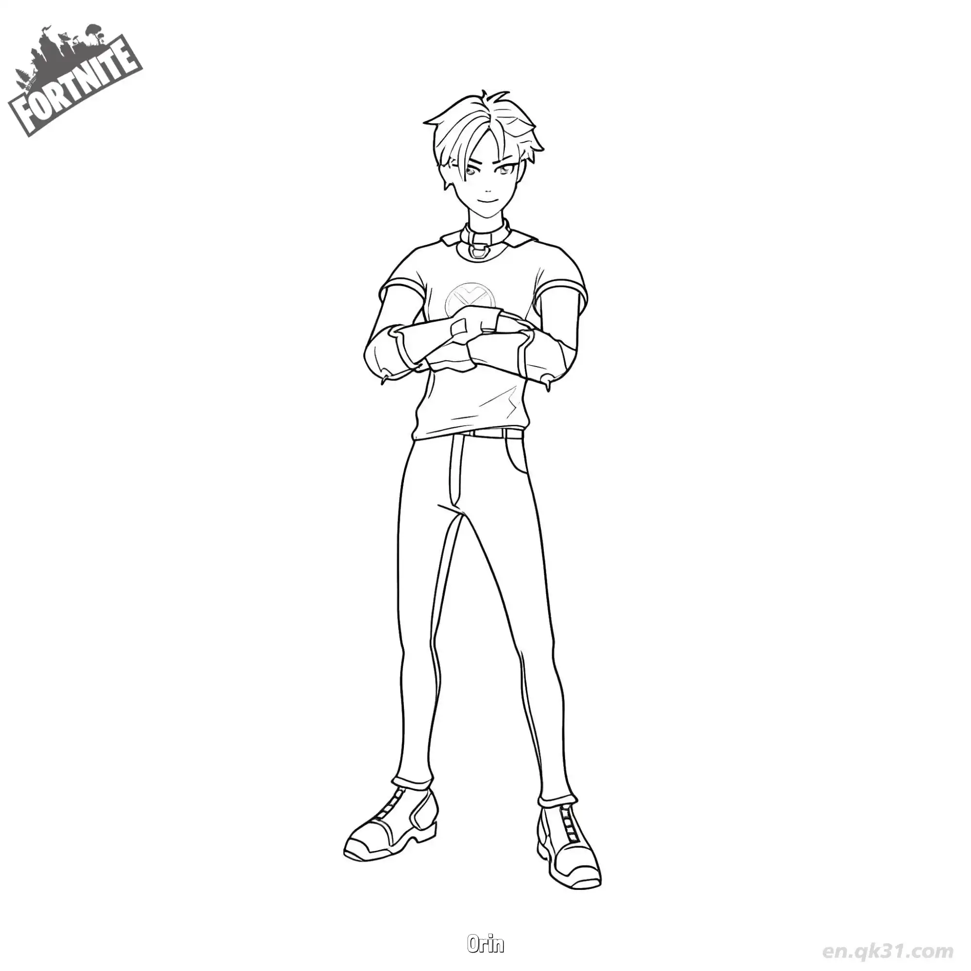 免费 奥琳 02简笔画 素描 涂鸦 - 免费可打印堡垒之夜 下载PDF 简笔画涂色页